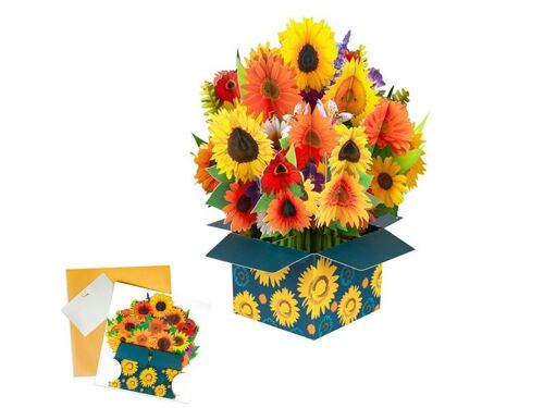 Carte pop-up 3D Bouquet de fleurs pour la fête des mères, la Saint-Valentin et les anniversaires - Magic Ants Design