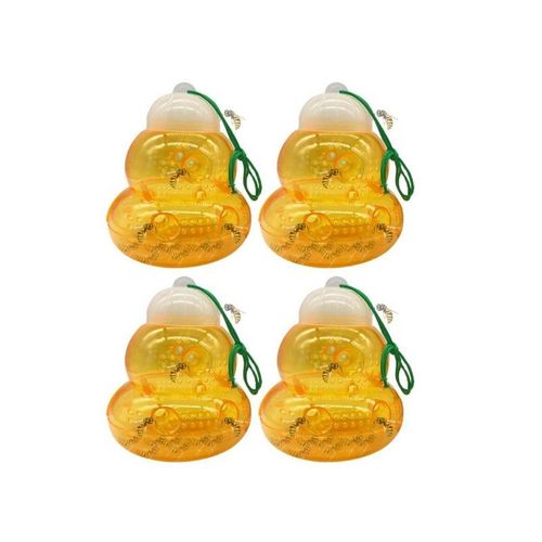 Lot de 4 pièges à guêpes réutilisables pour l'extérieur, pièges à insectes efficaces avec attractifs, faciles à accrocher