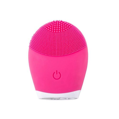 Brosse Nettoyante Visage Électrique En Silicone - Rose Rouge