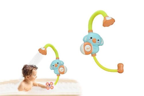 Jouet De Bain Électrique Pour Bébé Avec Pommeau De Douche Et Ventouses - Éléphant Bleu