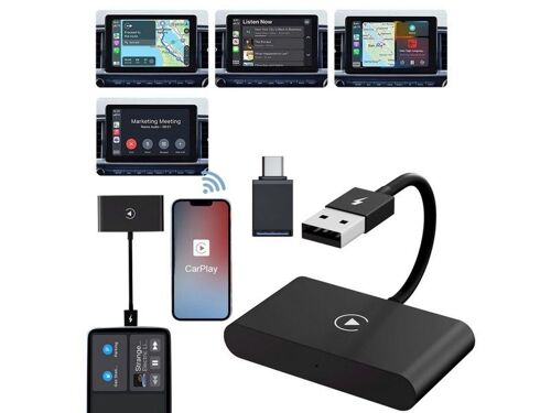 Adaptateur CarPlay sans fil pour connexion USB Bluetooth dans les voitures