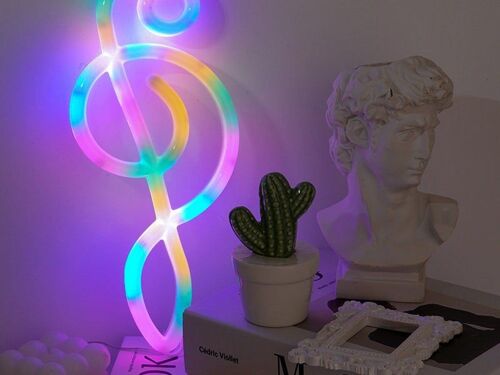 Bande Lumineuse Led Néon En Forme De Note De Musique Pour La Décoration Intérieure Et Les Fêtes