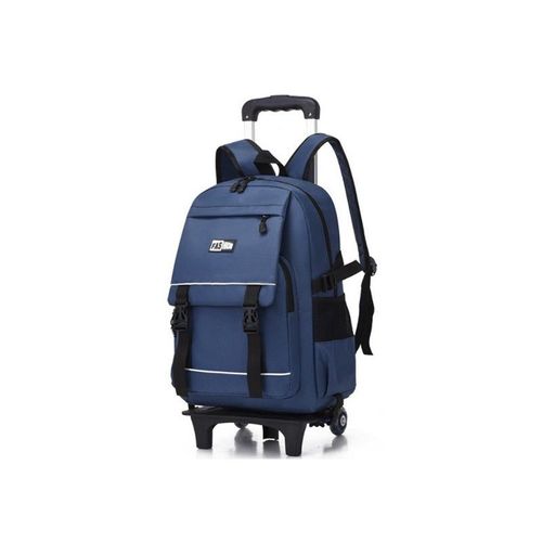 Sac à dos à roulettes pour adultes - Bleu - Compatible avec ordinateur portable 15,6"" - Tissu Oxford résistant