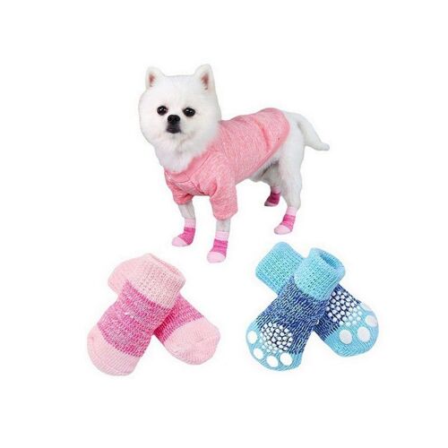 Chaussettes D'hiver Pour Animaux De Compagnie - Protection Des Pattes (Grande Taille) - 4 Paires