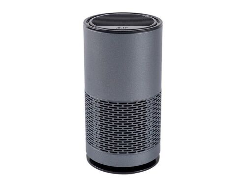 Purificateur d'air à ions négatifs avec filtre H12 pour voiture, maison, chambre à coucher ¿ Gris, 7 x 13 cm