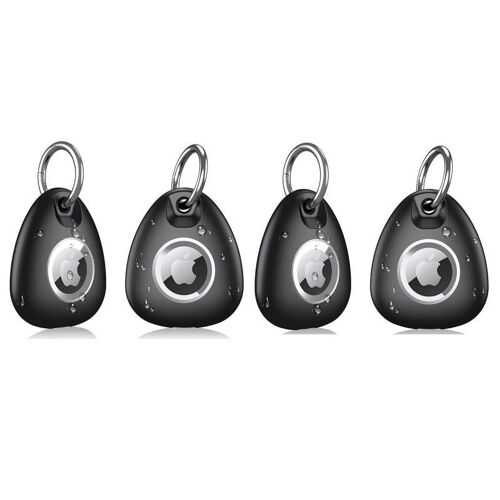 Lot De 4 Étuis Antichoc Pour Apple Airtag Avec Porte-Clés, Support Anti-Perte Et Housse De Protection