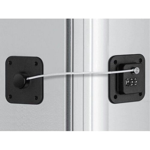 Serrure à combinaison pour réfrigérateur, sécurité enfant, serrure de porte et de fenêtre, installation facile, réinitialisation du mot de passe, noir