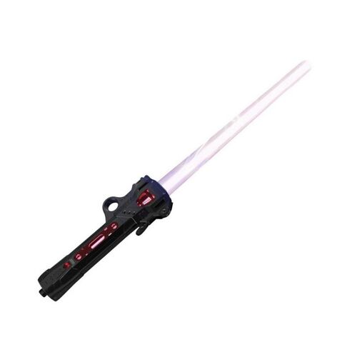 Épée laser LED rétractable avec effets sonores - Noir