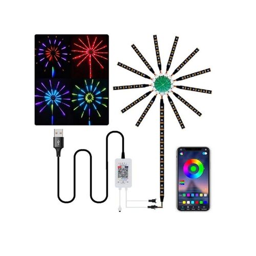 Lot De 2 Bandes Lumineuses Led Rgb 5 V Usb, Changement De Couleur Dynamique, Installation Facile, Contrôle Intelligent, 213 Effets