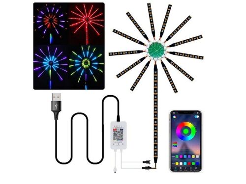 Lot De 2 Bandes Lumineuses Led Rgb 5 V Usb, Changement De Couleur Dynamique, Installation Facile, Contrôle Intelligent, 213 Effets