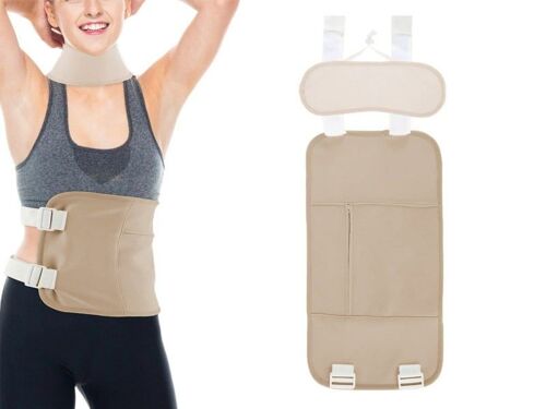 Ensemble De Compresses Réutilisables À L'huile De Ricin Pour La Taille Et Le Cou, Couleur Kaki