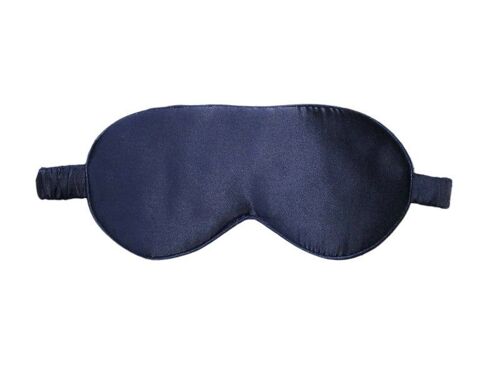 Masque De Sommeil En Soie De Mûrier - Bleu Marine - Bandeau Occultant La Lumière 