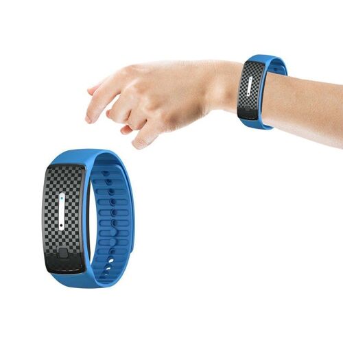 Bracelet Anti-Moustiques À Ultrasons Rechargeable Par Usb, Bleu 