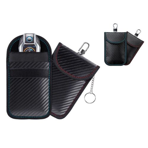 Lot de 2 sacs Faraday bloquant les RFID pour porte-clés et petits appareils électroniques