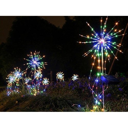 Guirlande Lumineuse Solaire À Led En Fil De Cuivre Pour Extérieur - Colorée, Alimentée Par L'énergie Solaire Et Résistante Aux Intempéries