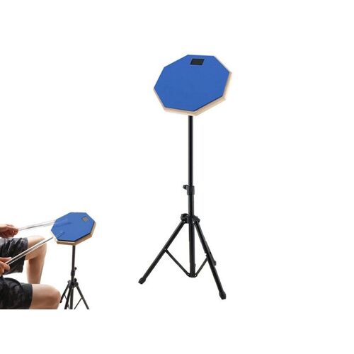 Pad d'entraînement en caoutchouc de 20 cm avec support réglable pour débutants - Bleu