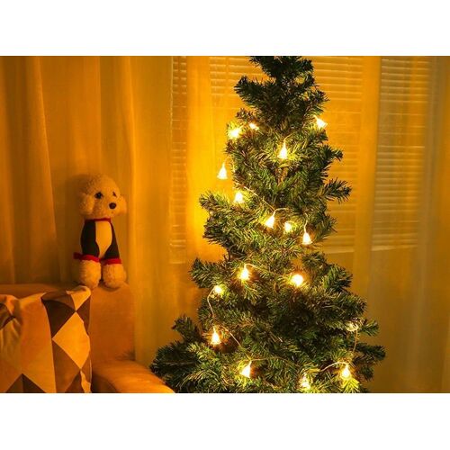 Guirlande Lumineuse De Noël À 20 Led, Cloches, Blanc Chaud, Fonctionne À Piles, Décoration Intérieure Et Extérieure
