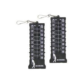 Compteur De Score De Golf 2 Pièces Pour 18 Trous - Suivi Des Coups, Noir