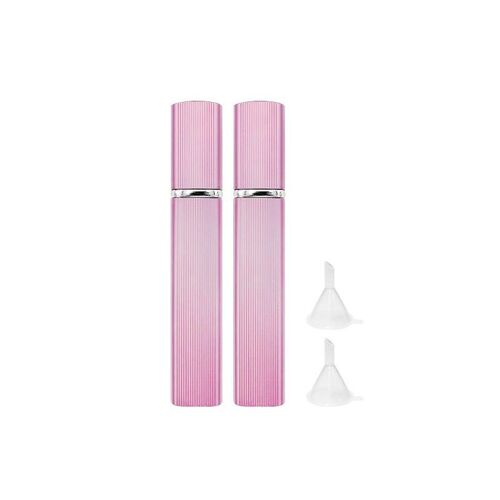 Lot De 2 Vaporisateurs De Parfum Rechargeables De Voyage De 12 Ml, Rose 