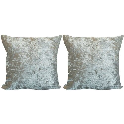 Housse De Coussin, Taie D'oreiller, 45 X 45 Cm, En Polyester, Fermeture Éclair, Argentée