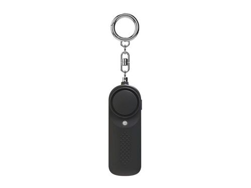 Alarme de sécurité personnelle 130 dB avec lumière LED - Porte-clés compact pour l'autodéfense - Noir