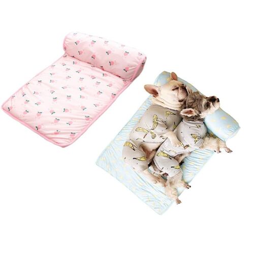Petit Lit Rafraîchissant Bleu Rose Pour Animaux De Compagnie Pour L'été