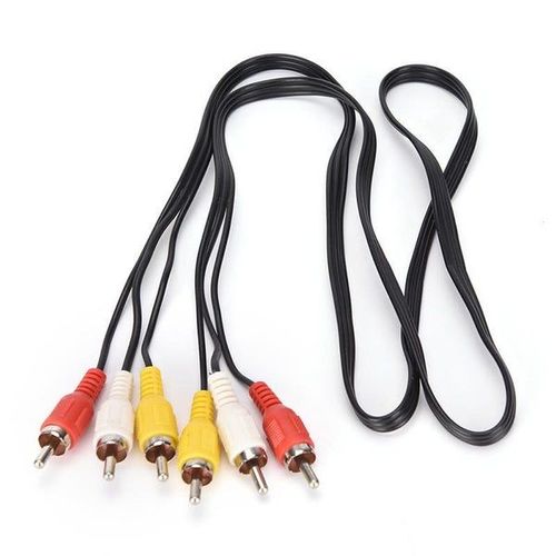 Câble AV 3 RCA mâles vers 3 RCA mâles 1 m pour connexion audio/vidéo