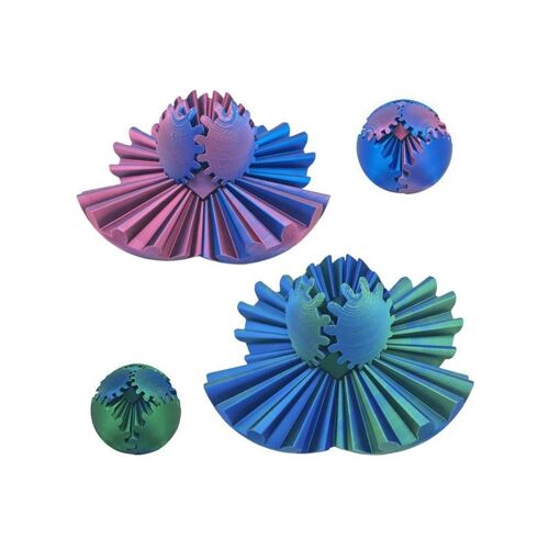 Lot de 2 toupies à billes imprimées en 3D pour soulager le stress et stimuler les sens