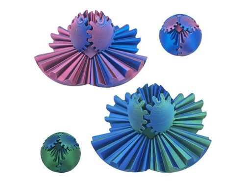 Lot de 2 toupies à billes imprimées en 3D pour soulager le stress et stimuler les sens