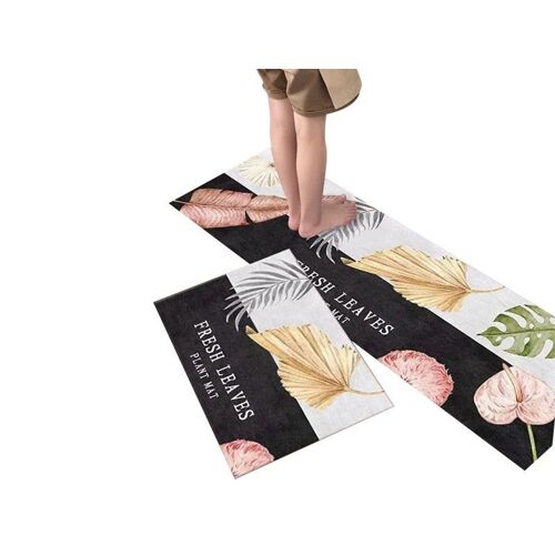 Lot De 2 Tapis De Sol Antidérapants 40 X 60 Cm Et 40 X 120 Cm Pour La Cuisine Et La Décoration De La Maison