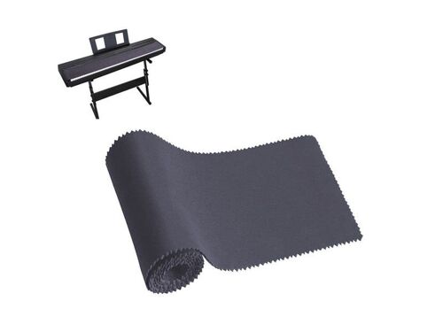 Housse De Protection Anti-Poussière Pour Clavier De Piano 126 X 18 Cm, Tissu De Protection En Polyester Gris