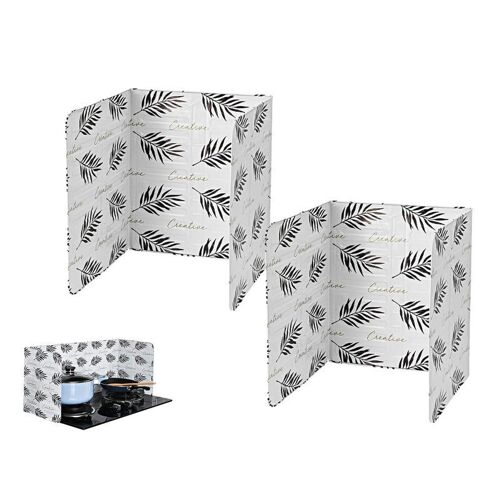 Lot De 2 Protections Anti-Éclaboussures D'huile Pour Cuisine - Blanc