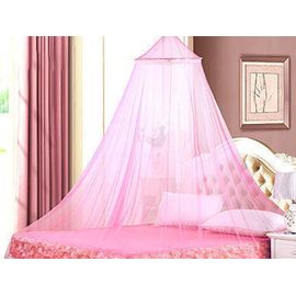 Moustiquaire À Baldaquin Pour Lit Simple - Rose, Protection Contre Les Insectes, Installation Facile, Convient Pour 1,2 À 1,5 M