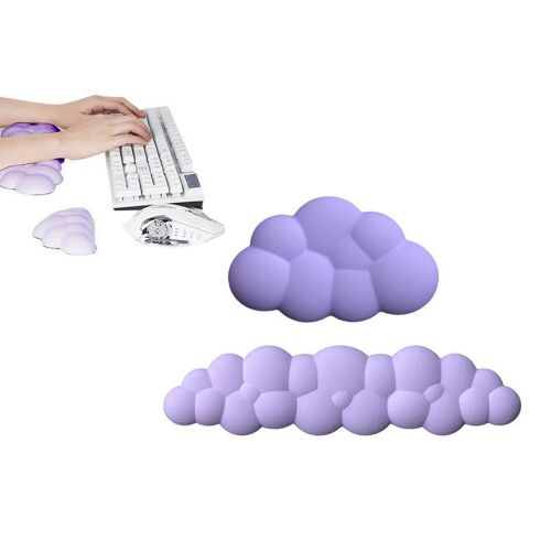 Repose-poignets ergonomiques Cloud pour clavier et souris - Violet