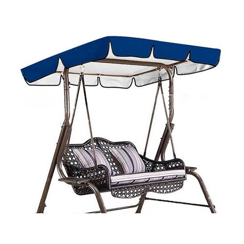 Auvent De Balançoire 2 Places Pour Terrasse De Jardin Extérieure - Pare-Soleil Bleu