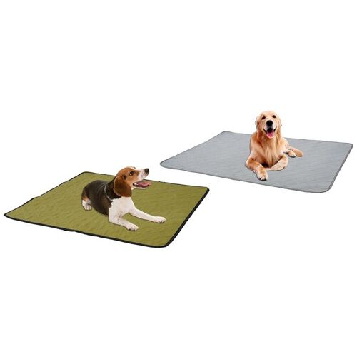 Lot De 2 Tapis De Dressage Pour Chiens De Taille Moyenne, Verts Et Gris, Réutilisables, Pour Animaux De Compagnie