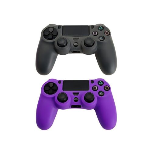 Lot De 2 Protections En Silicone Pour Manette Ps4 - Violet