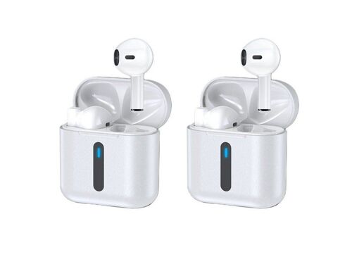 Écouteurs de sport sans fil Bluetooth avec étui de chargement - Blanc