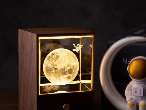 Veilleuse Led 3d Motif Astronaute, Éclairage Réglable, Rechargeable, Décoration D'intérieur, Cadeau