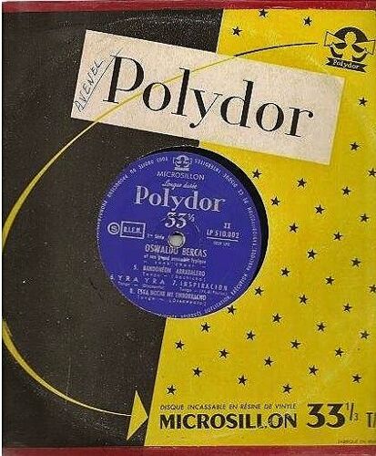 25cm Oswaldo Bercas : A Media Luz - Polydor Lp 510.002 Biem