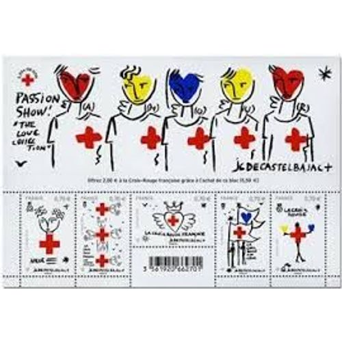 Au Profit De La Croix Rouge : "The Love Collection" Actions Et Engagements Des Bénévoles Et Salariés Feuillet 5106 Année 2016 N° 5106 5107 5108 5109 5110 Yvert Et Tellier Luxe