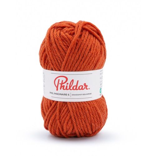 Phil Imaginaire¿6 ¿ Phildar ¿ Laine Épaisse Cocooning. Color : Orange Carotte