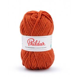 Phil Imaginaire¿6 ¿ Phildar ¿ Laine Épaisse Cocooning. Color : Orange Carotte