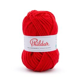 Phil Imaginaire¿6 ¿ Phildar ¿ Laine Épaisse Cocooning. Color : Rouge