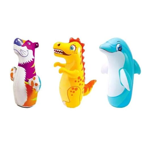 Jeu Gonflable - Easykado - Animal Punching Ball - 97 Cm - Modèles Assortis - Pour Enfants À Partir De 3 Ans