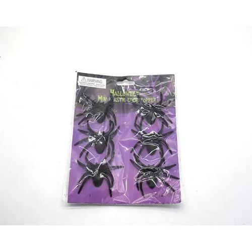 SET 6 RAGNI IN PLASTICA H.6X7CM FESTA HALLOWEEN