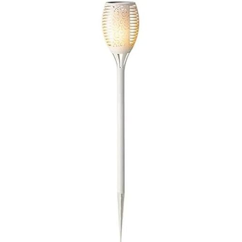 Lampe solaire blanche - LUMINEO - D.12 x 62,5 cm - Energie solaire - Accessoires jardin extérieur