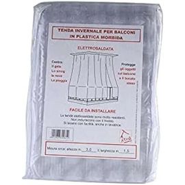 Rideau Balcon Xtra - Pvc Blanc - 350x250 - Accessoires Pour Colliers À Pression