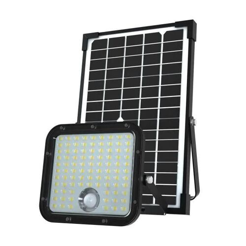 Balise Solaire - Borne Solaire - Proiettore LED a carica solare 4800 lumen, con rilevatore di presenza. Pannello solare deportato