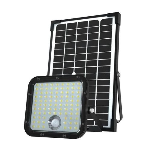 Balise Solaire - Borne Solaire - Proiettore LED a carica solare 4800 lumen, con rilevatore di presenza. Pannello solare deportato